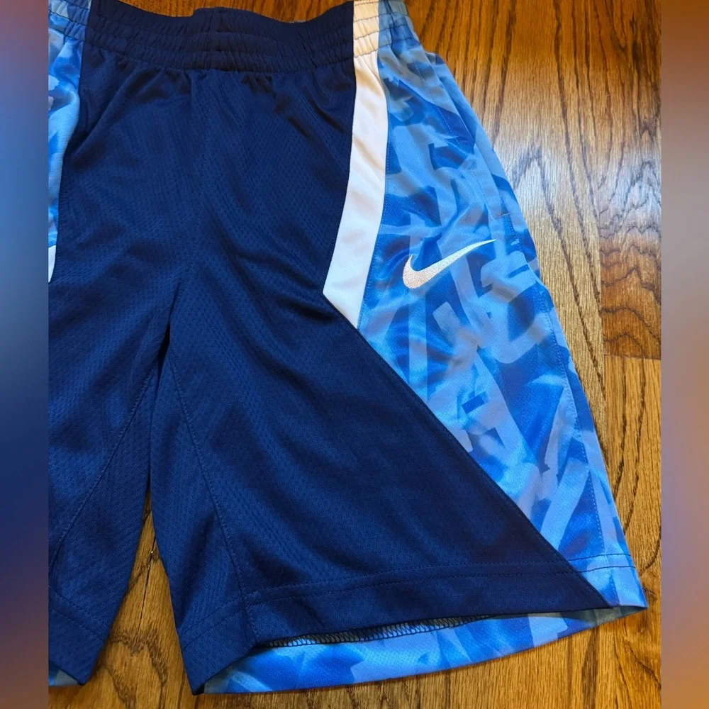 Nike Navy and Light Blue Sports Shorts